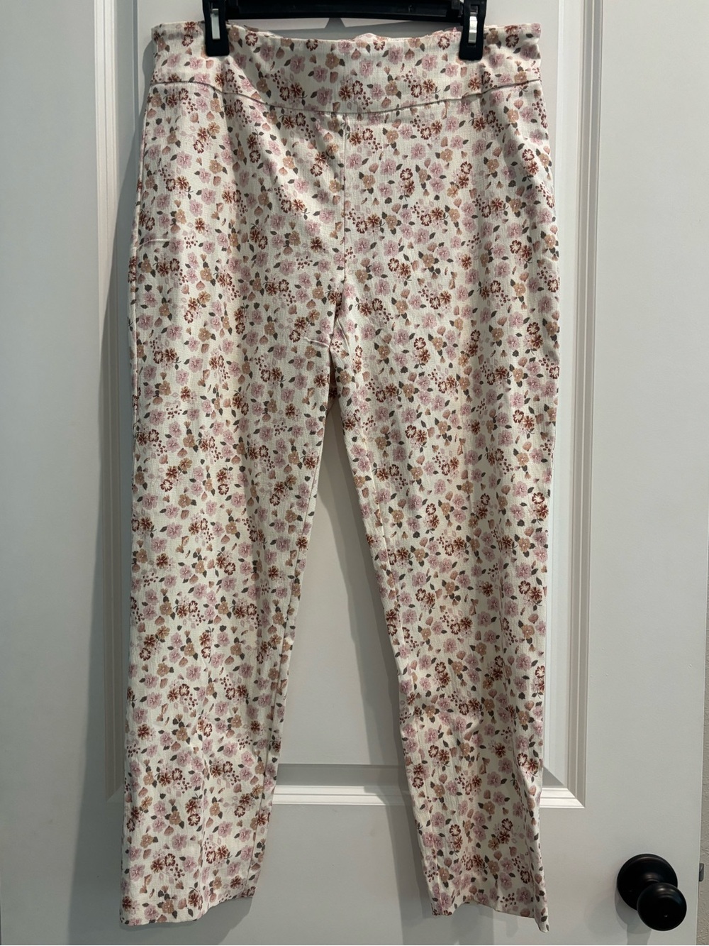 Carolina Belle Floral Career Pants Women 14 Pull On Business Casual